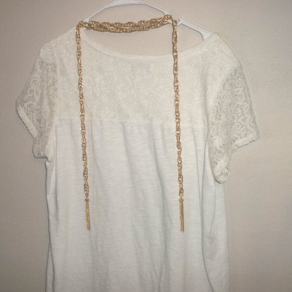 Gold Earrings and Necklace Scarf Costume Fashion Jewelry Tassel Set Lot C720 - Picture 5 of 5